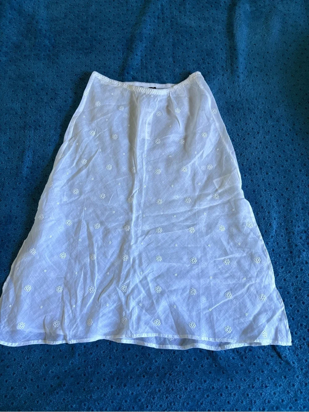 J. Crew White Eyelet Medí Skirt Swim Cover Up